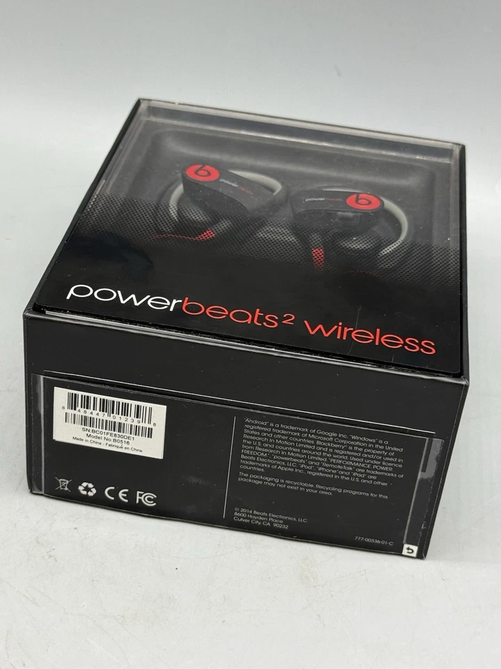 Auriculares deportivos Beats by Dr. Dre Powerbeats2 Bluetooth negros/rojos No: B0516 Foto 2 de 4