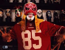 Foto firmada por Pentagon Jr Penta 0M 11x14 certificado de autenticidad WWE AEW George Kittle 49ers automática