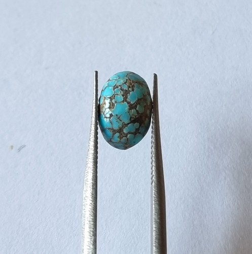 Natural Loose MatrixTurquoise Gemstone Oval Cabochon Cut Gemstone 10x7x3mm 1.6ct - Picture 1 of 2