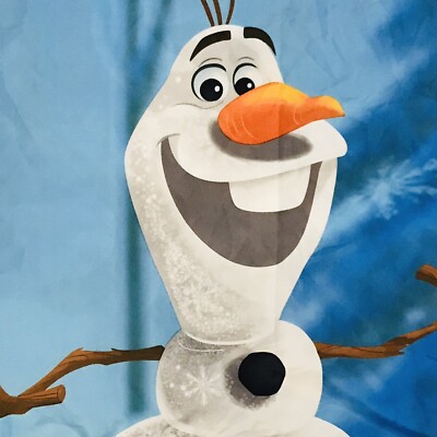 Disney Frozen Pillowcase Pillow Case Blue Olaf Snowflake Swven