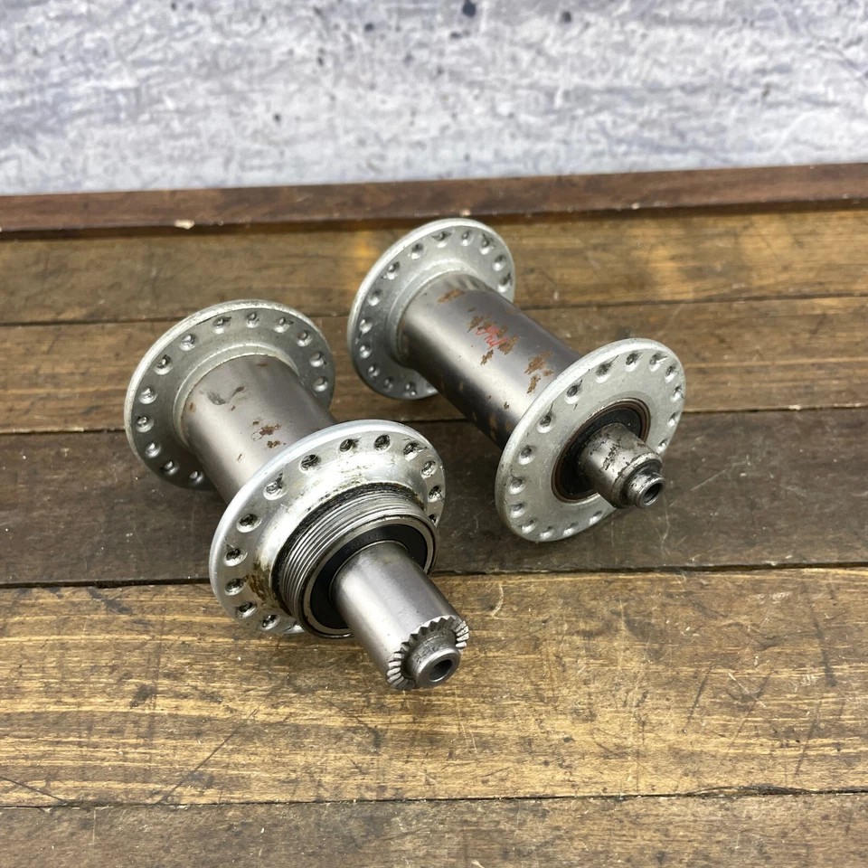 复古 Phil 木质轮毂套件 36 孔 36h 120 毫米 70 年代 80 年代 Eroica QR 前后自行车 — 第 3/4 张图片