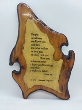 Vintage Wooden Wall Plaque by Jerry Hochman Hand crafted Plaques