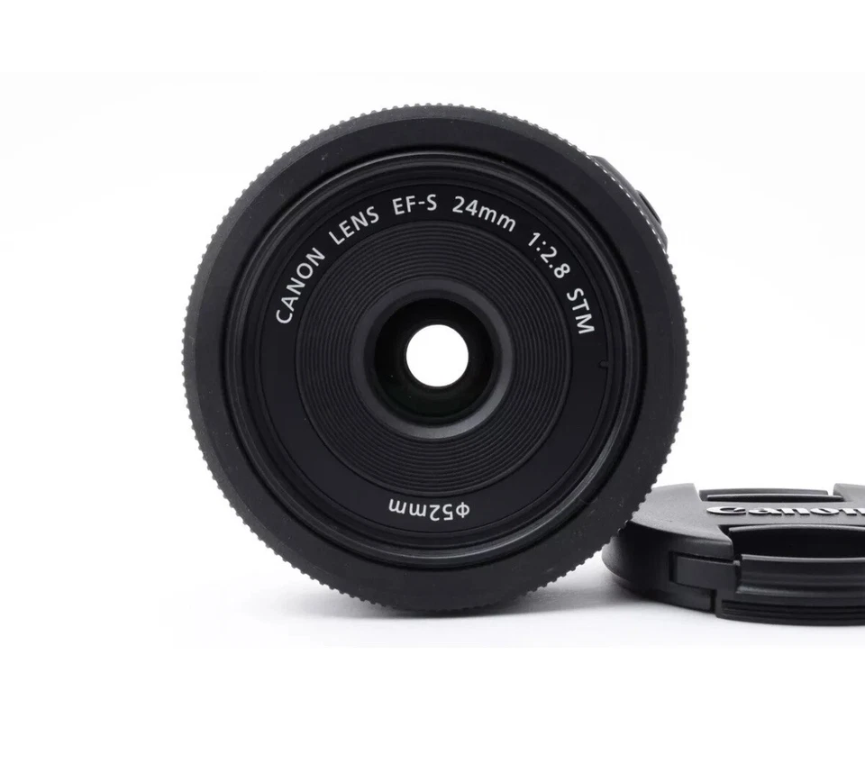 Lente gran angular Canon EF-S 24 mm F2,8 STM con tapas [excelente estado] ¡Sin defectos! Foto 3 de 4