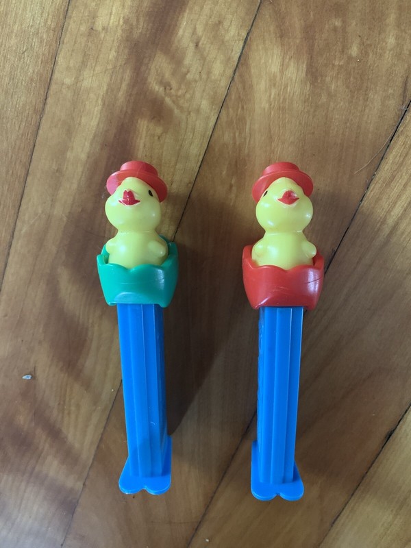 PEZ Dispenser Vintage  Chick Egg Made in Hungary Lot Of 2