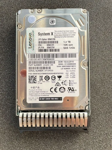 NEW 00WG704 00WG701 00WG700 IBM/Lenovo System X 1.2TB 10K SAS 12G HDD Hard Drive - Picture 5 of 7