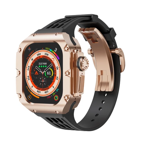 Titanium Alloy Case+Silicone Strap MOD KIT For Apple Watch Ultra /Ultra 2 3 49mm - Picture 20 of 44