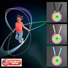 Professional Adjustable LED Rainbow Luminous Jumping Rope Exercise Jump Rope