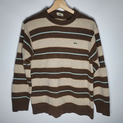 Lacoste Striped Wool Blend Sweater Size 