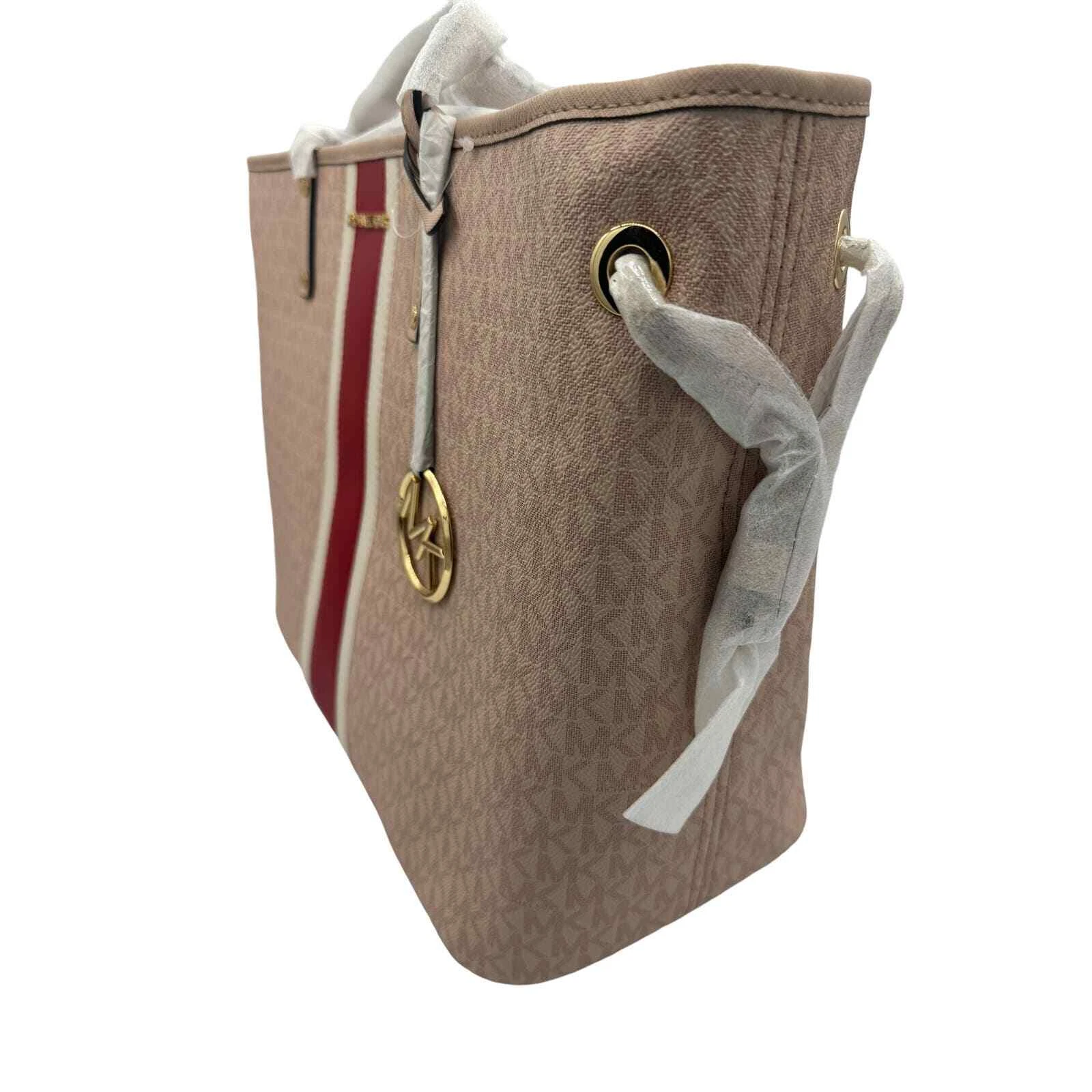 Nuova con etichette Michael Kors ""MK"" Jet Set Viaggio Balletto Lg Borsa con cordino