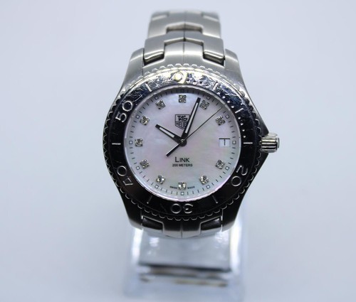 Mens TAG HEUER LINK Watch Mother of Pearl White Dial Watch - WJ1114 - Picture 8 of 8