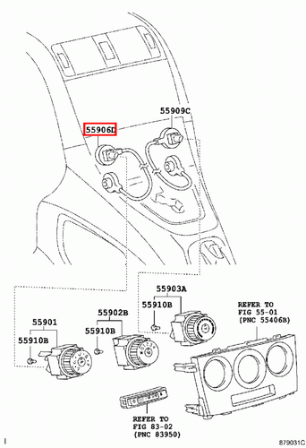 Genuine Corolla ZRE171 ZRE152 ZRE151 ZRE143 Dash Heater Direction Control Cable - Picture 11 of 20