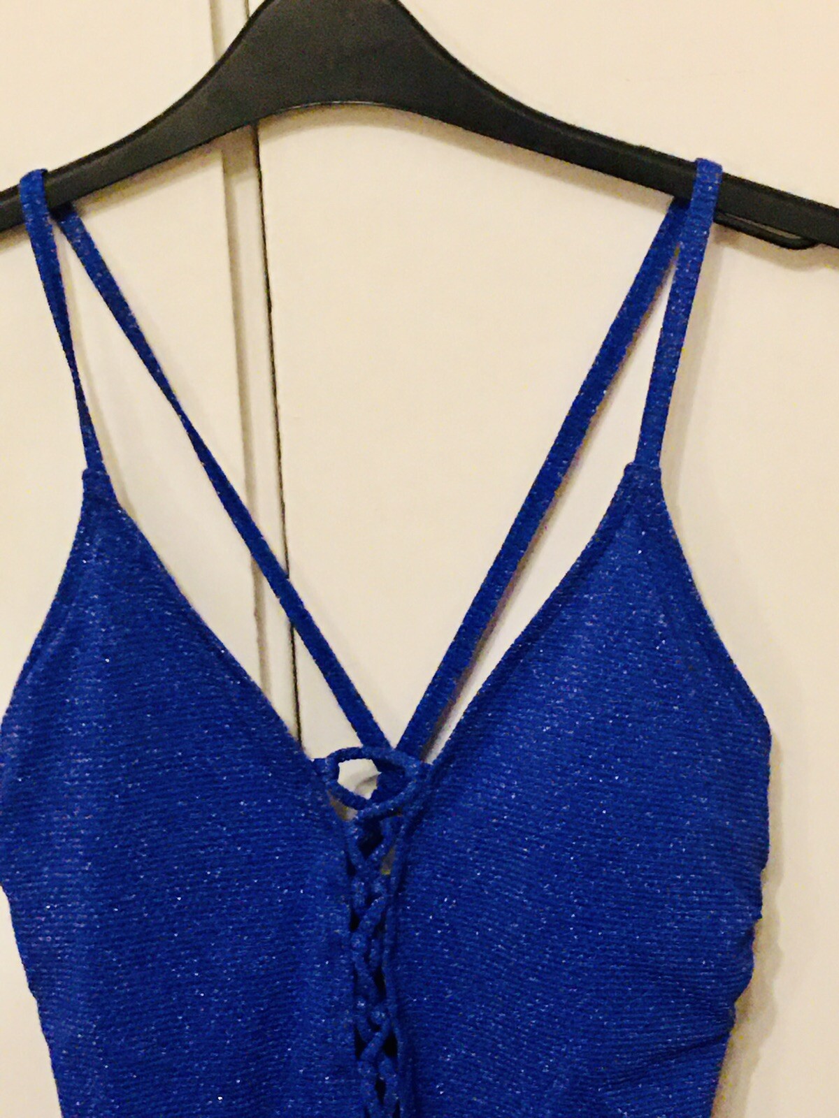 Ladies Sparkling Royal Blue Swimming Costume Size S. … Gem