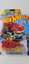 Hot Wheels 2024 Mainline H Case HW Screen Time HW Ultimate T-Rex Transporter Red