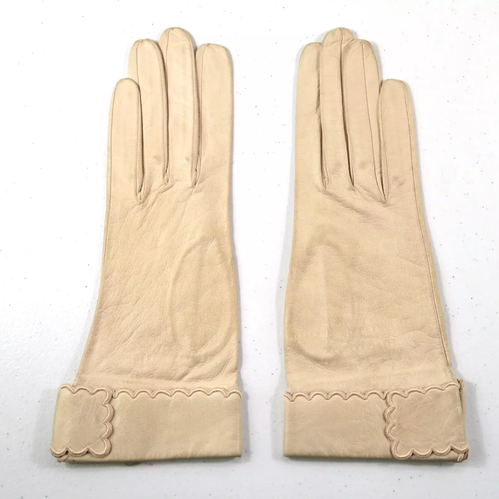 Gants cuir vintage Christian Dior Lionel Le Grand 7,5 Marshall Field & Co.