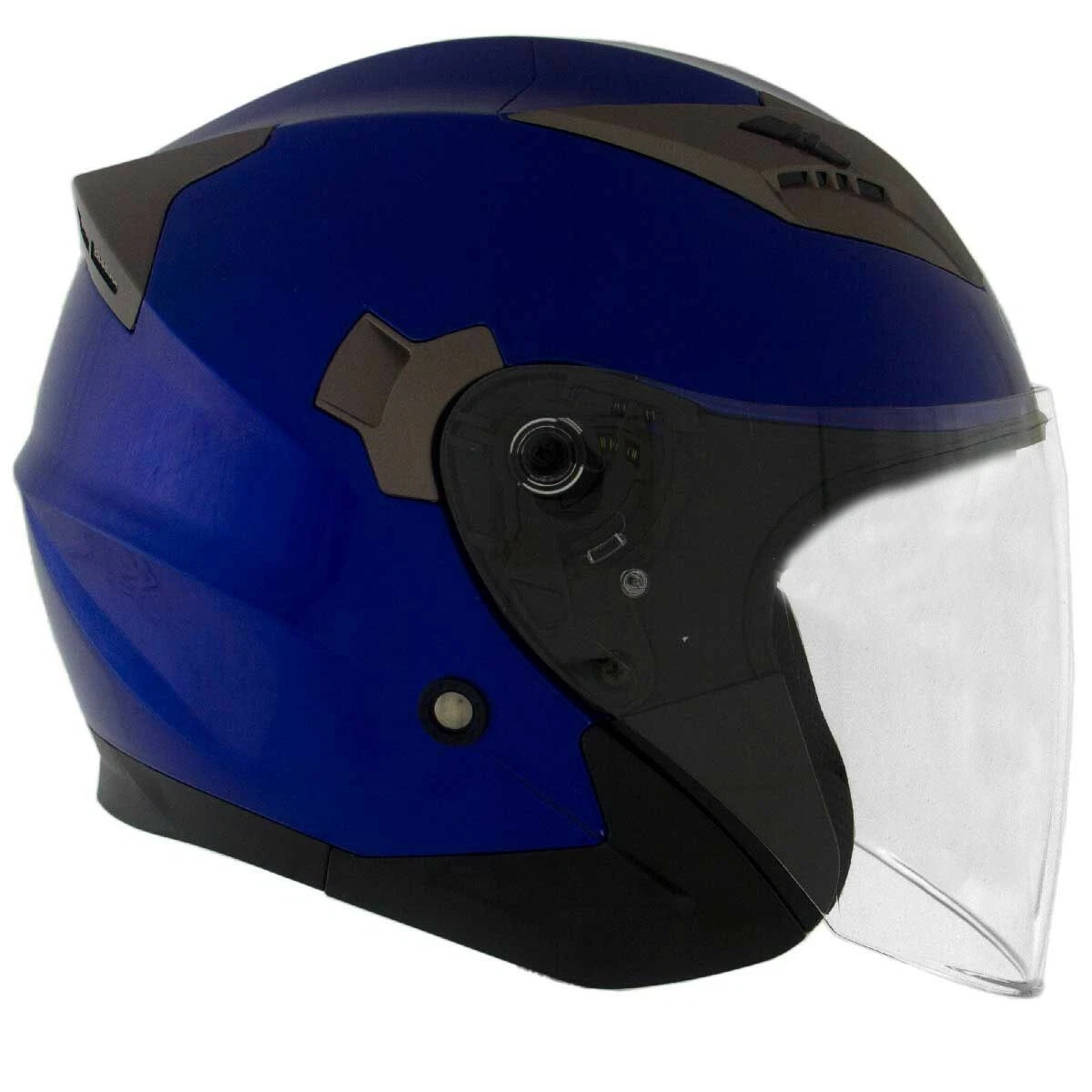 CRUIZER Casco Moto Jet Homologado ECER-22-05 Visera Hombre / Mujer Azul