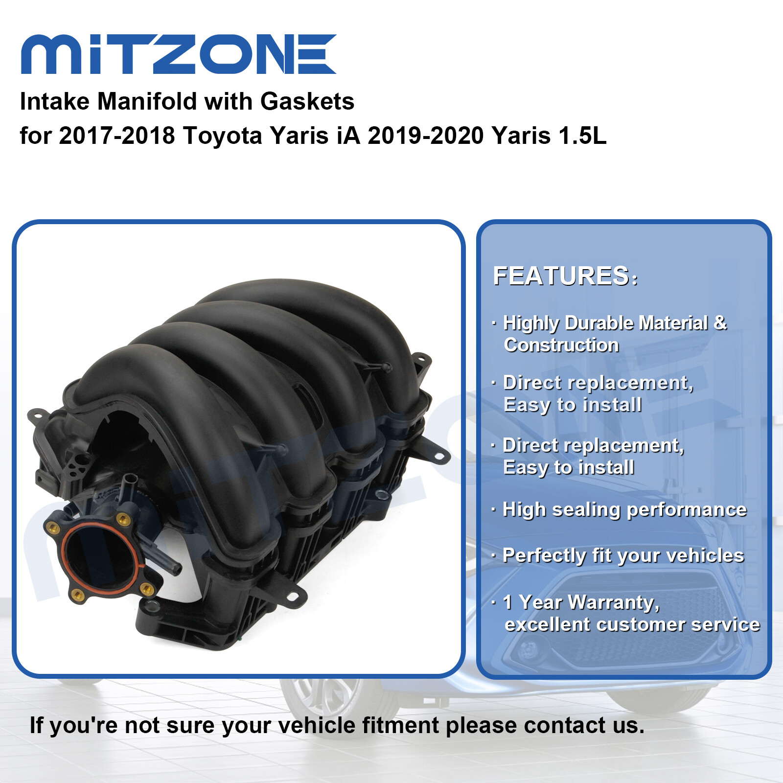 Intake Manifold w/ Gaskets for 20172018 Toyota Yaris iA 20192020