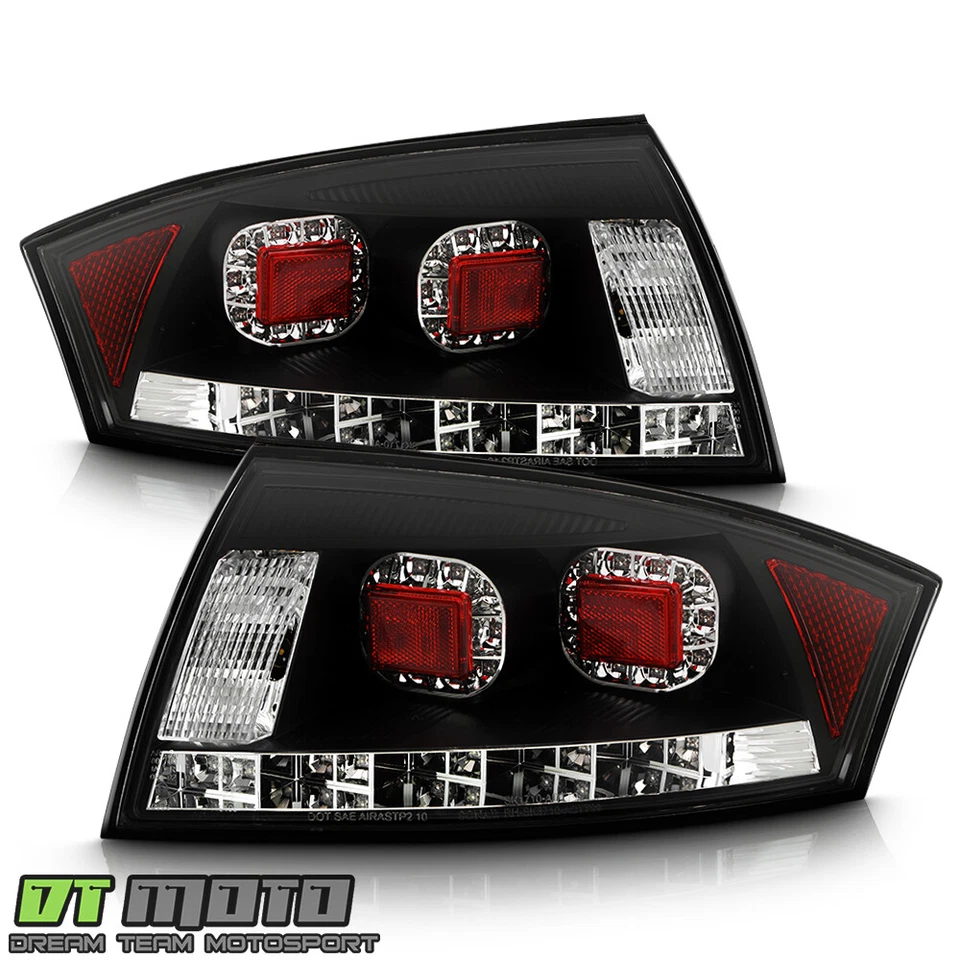 Luces traseras LED negras para Audi TT Quattro 2000-2006 luces de freno izquierda+derecha Foto 3 de 4