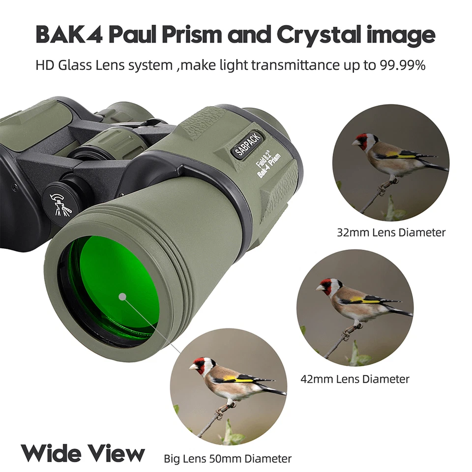 Wide View HD Large-Diameter Long Range Binoculars Telescope BAK 4 Prism - Image 4 of 4