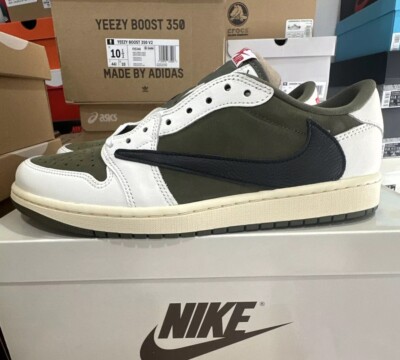 New Nike Air Jordan 1 OG SP Low Travis Scott Medium Olive Size 10