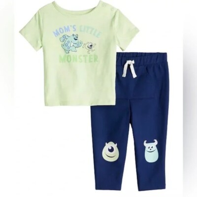 Jumping Beans Disney Monsters inc Graphic Tee & Pants Set size 9m