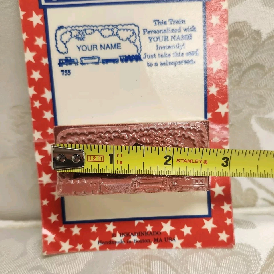 Inkadinkado Train Rubber Stamp new old stock Sealed - Image 3 of 4