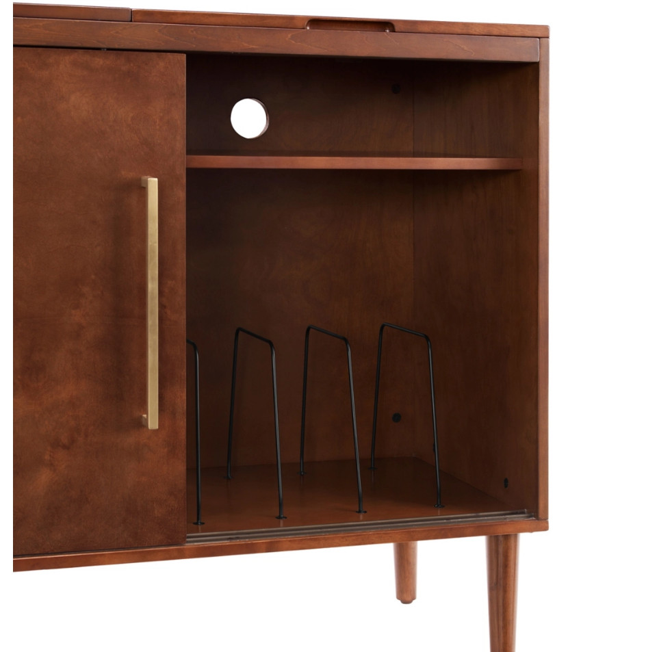 Turntable Console Cabinet Vintage Vinyl Record Storage Player Mid Century Table 