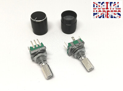 EC11 360 Grad Drehgeber Code mit Druckknopfschalter mit Knopfkappe Kit x2