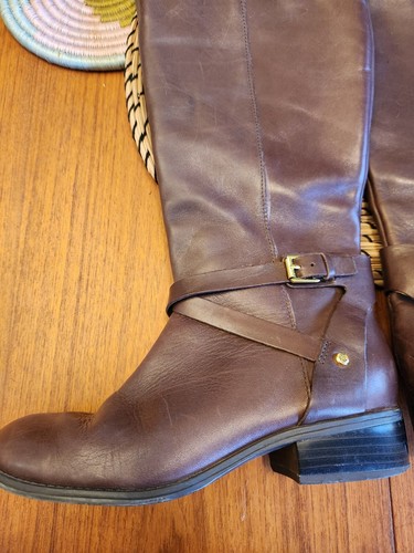Ralph Lauren Womens Mariah Leather Riding Boots SZ 6B Horse Equestrian Gold - Picture 6 of 9