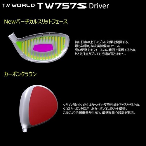 HONMA Golf Tour World 2022 TW757 Type-S Driver 9.0° Vizard FZ6 Graphite S-Flex - Picture 7 of 10