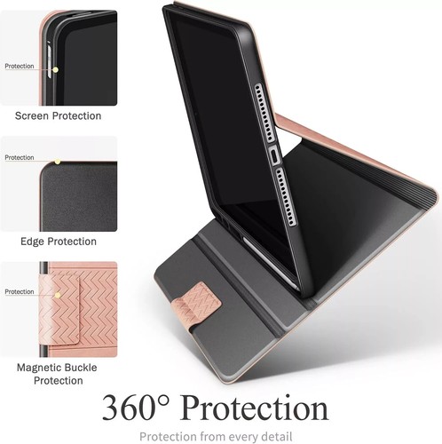 Custodia Auaua per iPad 9a/8a/7a generazione 10,2", con portamatite in pelle - Foto 5 di 7
