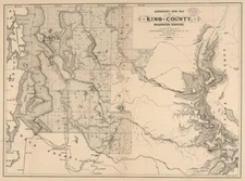 9" x 12" 1888 Map Of Anderson's King County Washington Territory