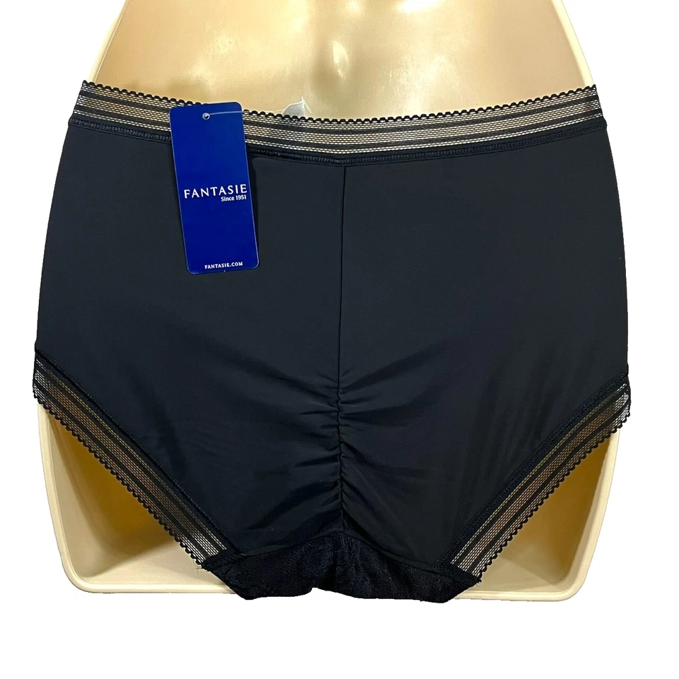 全新带标签 Fantasie 女式 S 码融合花边内裤 FL102350 黑色 — 第 3/4 张图片