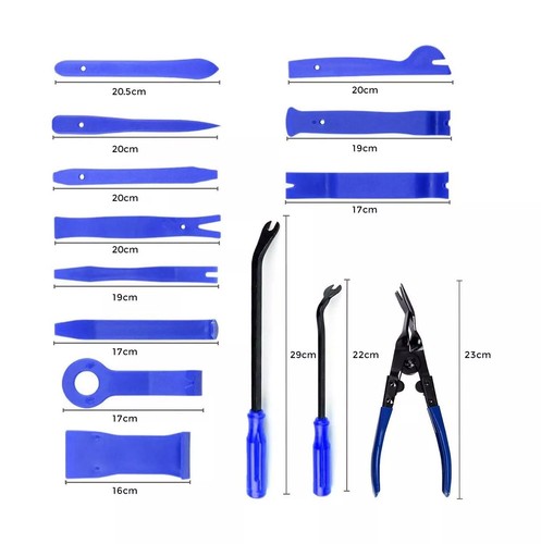 19Pz Trim Clip Strumento Rimozione Pinza Pry Set per Auto Tappezzeria Pannello Porta Interno - Foto 2 di 8