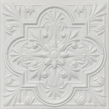 DIY Ceiling Tiles, Glue Up, Foam, 20x20, Cover popcorn ceiling - R55 Plain White