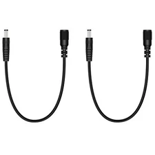 2-Pack 1FT 5.5mm x 2.1mm DC Power Extension Cable Male to Female Plug Jack Po...