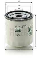 Mann-Filter W 712/43 ÖLfilter FÜR Austin Ford Ford Asia & Oceania Ford Australia