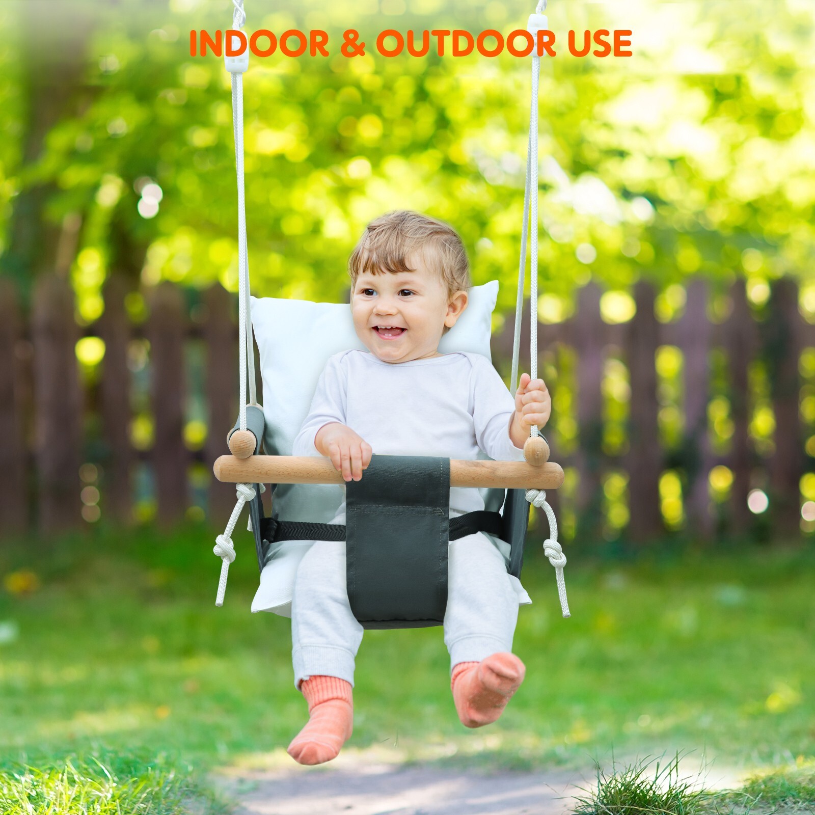 2 in 1 Baby Jumper Swing with Stand for Indoor and Outdoor Use