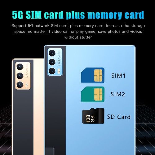 10.1in Tablet 2.4G 5G 5800mAh Rechargeable 8GB RAM 256GB ROM Gaming Tablet - Picture 5 of 12
