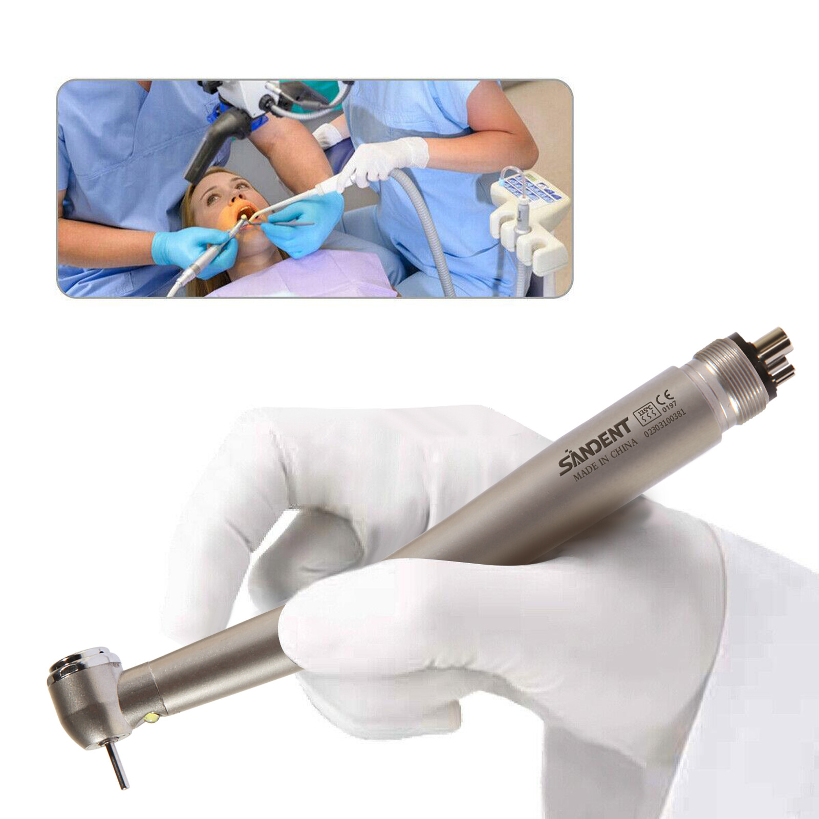 NSK Style Dental LED Fiber Optic Egenerator High Speed Handpiece