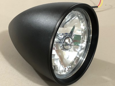 BLACK 5 ¾  Tri Bar  Billet VIPER Headlight Visor Harley Bobber Chopper Custom
