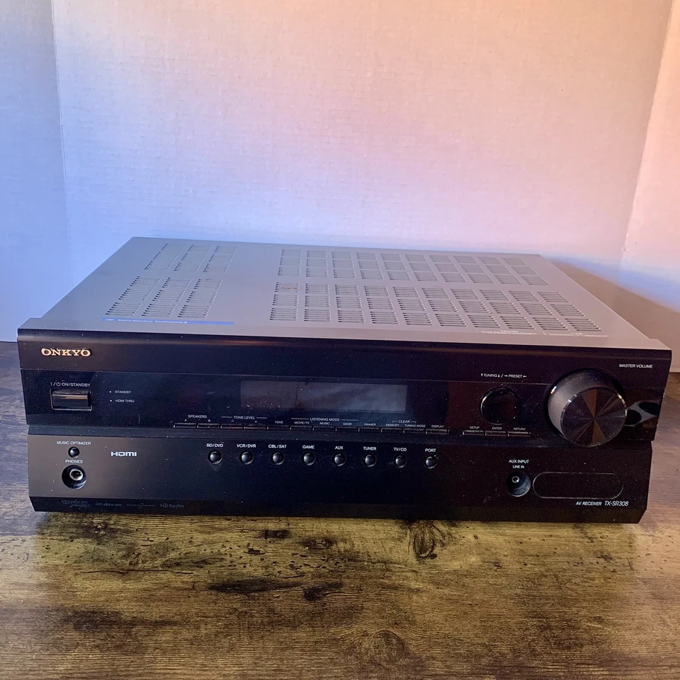 Onkyo Av Receiver- Black - Unit Only (TX-SR308) - Tested And Working! - Image 2 of 4