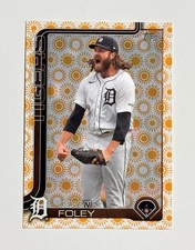ason Foley Sunburst Topps Tigers 2025 SP Pattern Parallel Clean 🔥