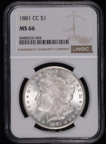 1881 CC Morgan Silver Dollar NGC MS-66