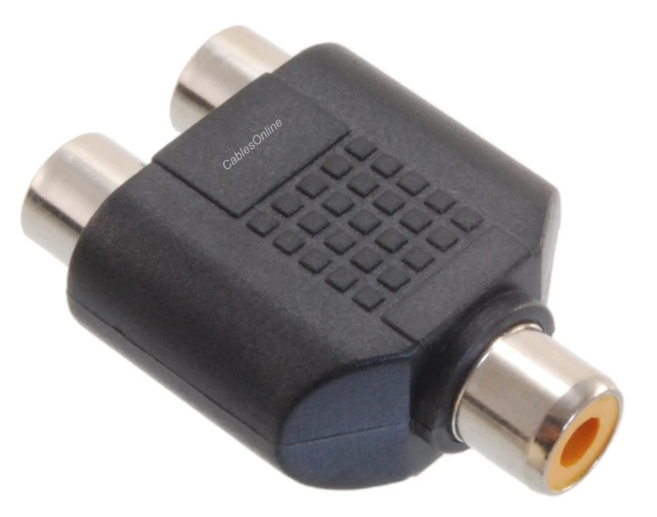 2-RCA Female to 1-RCA Female Audio Adapter, AV-A14 - Image 2 of 2