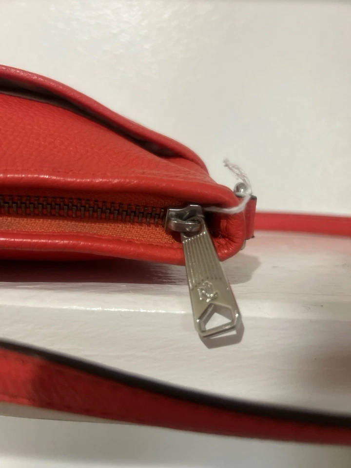 Bolso Bandolera Ralph Lauren Cuero Coral Governors Lodge Plano Delgado Foto 4 de 4
