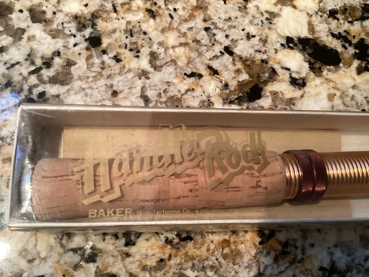 Vintage Baker Manufacturing co. Mango de caña de pescar telescópica mango de corcho