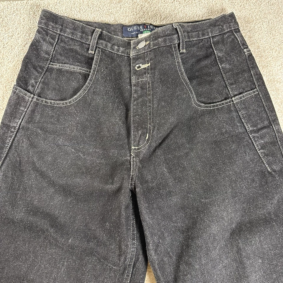 Pantalones de mezclilla de pierna cónica calce holgado Pascal de colección para hombre 32x30 *33x30,5* negros Foto 3 de 4