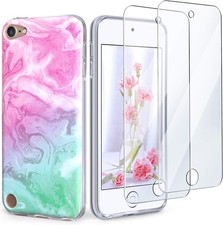 Colorful Marble iPod Touch Case with 2 Screen Protectors for Maximum Protection