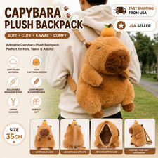 Cute Capybara Plush Backpack Kawaii Mini Shoulder Bag Soft Kids Gift Purse USA