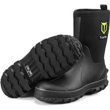 Rubber Boots for Men, 5.5mm Neoprene Insulated Rain Boots with Steel Shank, W...